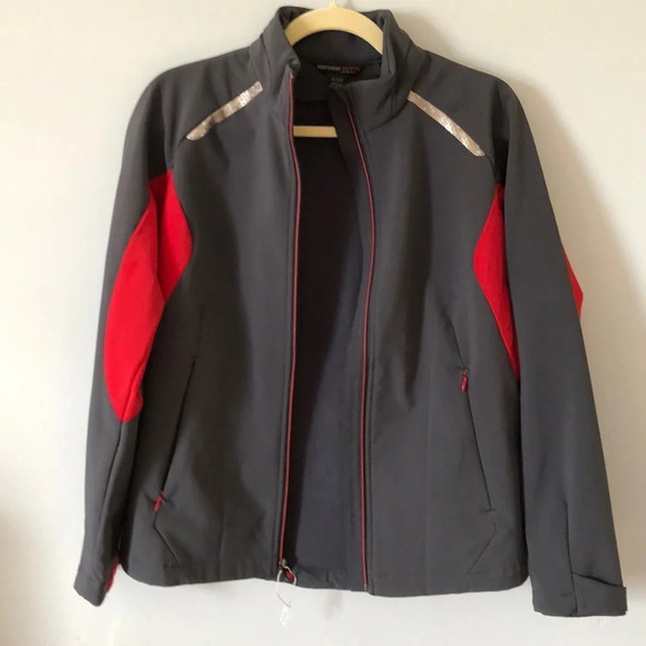 NORTH END SPORT Ladies Red & Gray Full Zip Pockets Jacket Size Medium - Picture 9 of 11